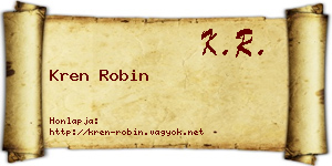 Kren Robin névjegykártya